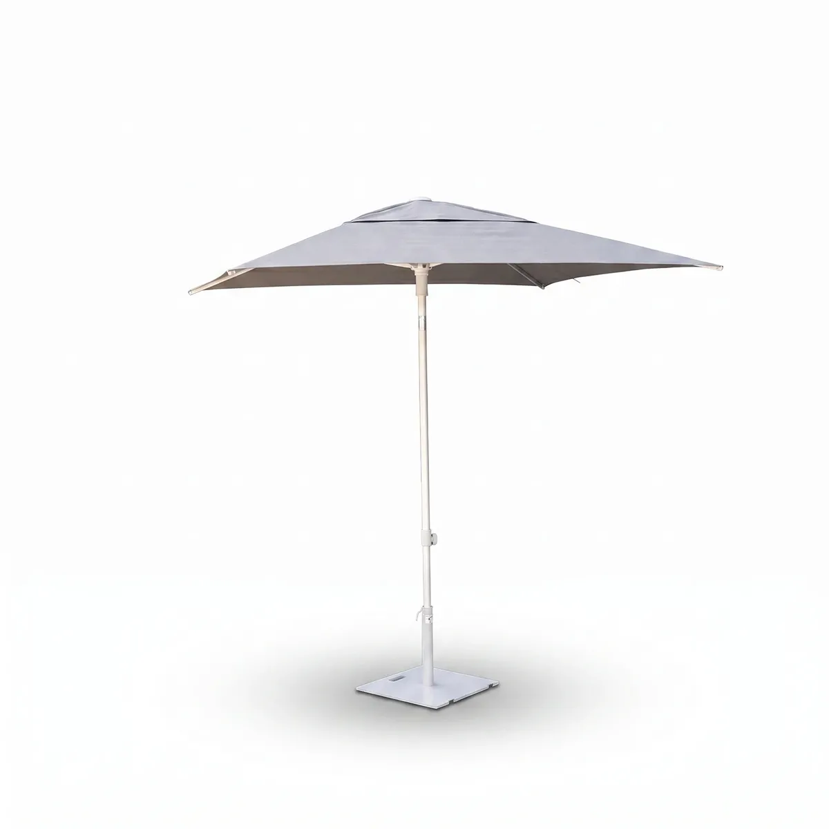 Parasol SANTORINI Ø2,5m szary + baza 25kg szara 1458 OUTLET (1)