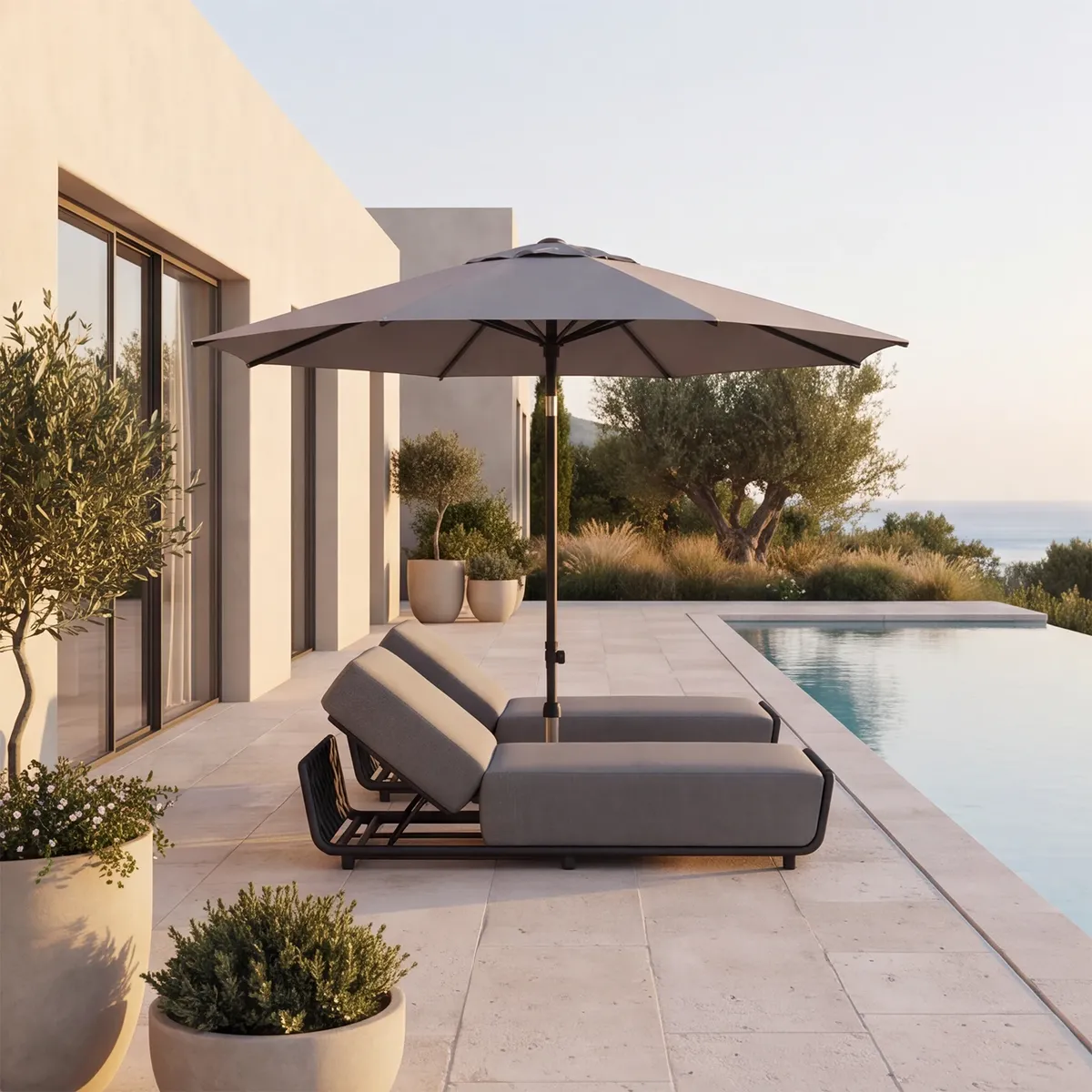 Parasol ogrodowy ​​​​​​Riva Ø 2,5m (1)