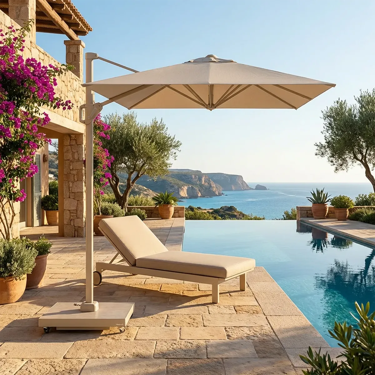 Parasol ogrodowy Voyager T² 2.7m x 2.7m (1)