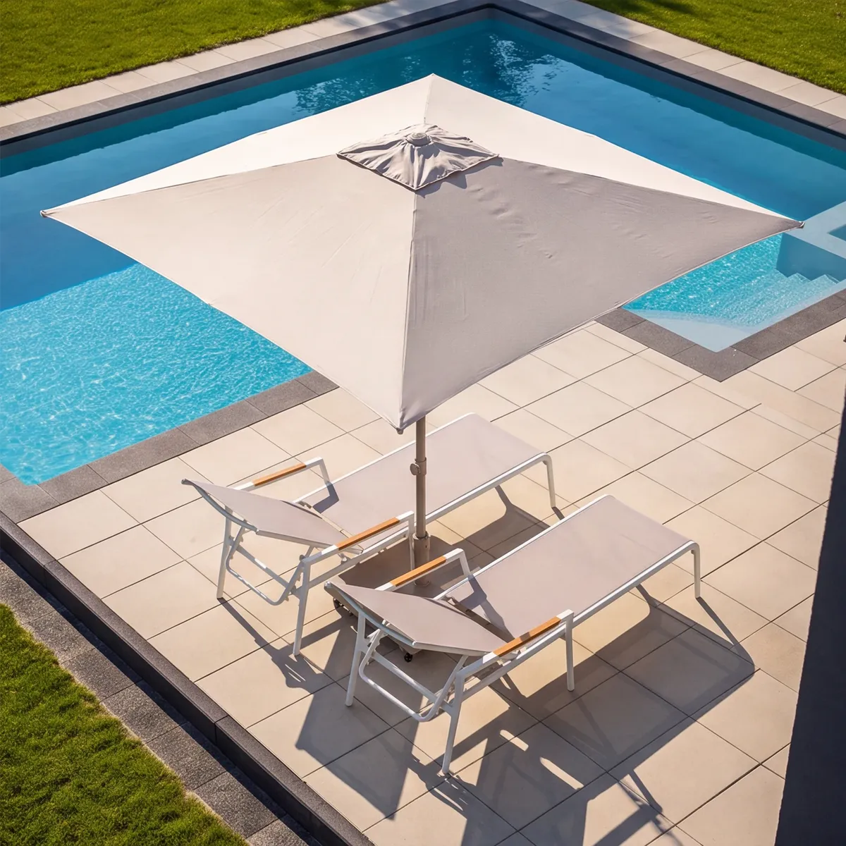 Parasol ogrodowy ​​​​​​ZENITH Ø2m mokka (1)