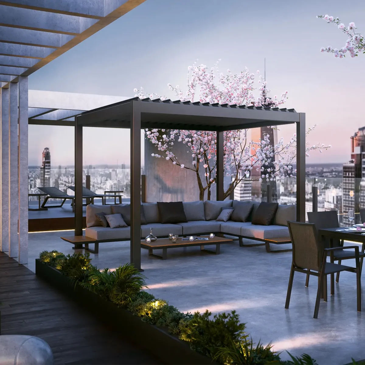 Pergola 360x360cm antracyt 1911 WYPRZEDAŻ