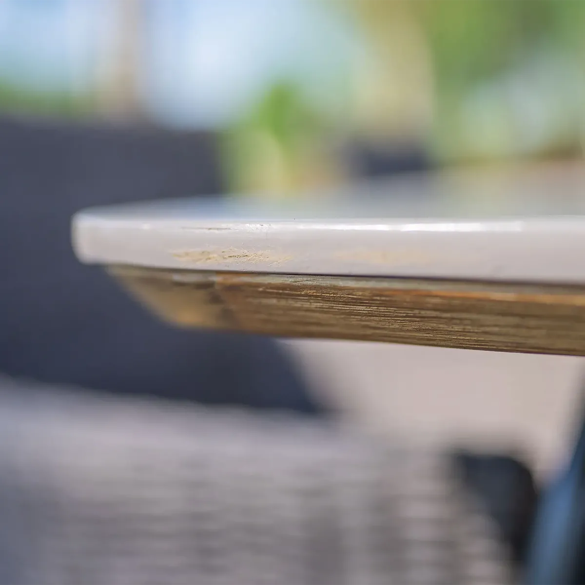 Stół SIMI 180cm stone + 6x fotel AMANDA szary 1735 OUTLET