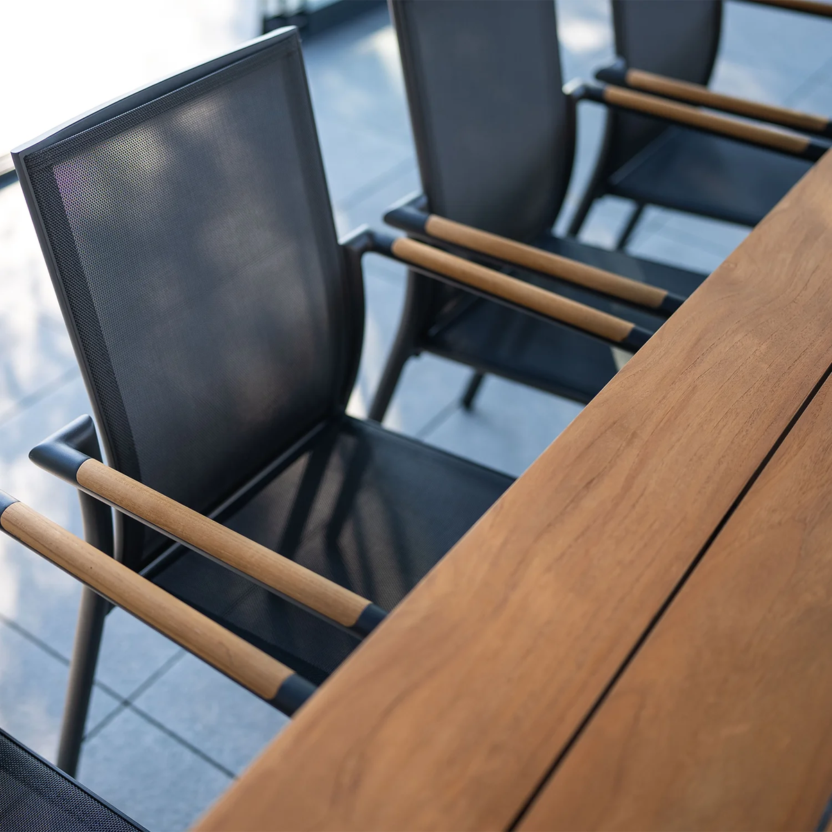 Stół ogrodowy BILBAO + 8 SOLLER antracyt 1852 OUTLET