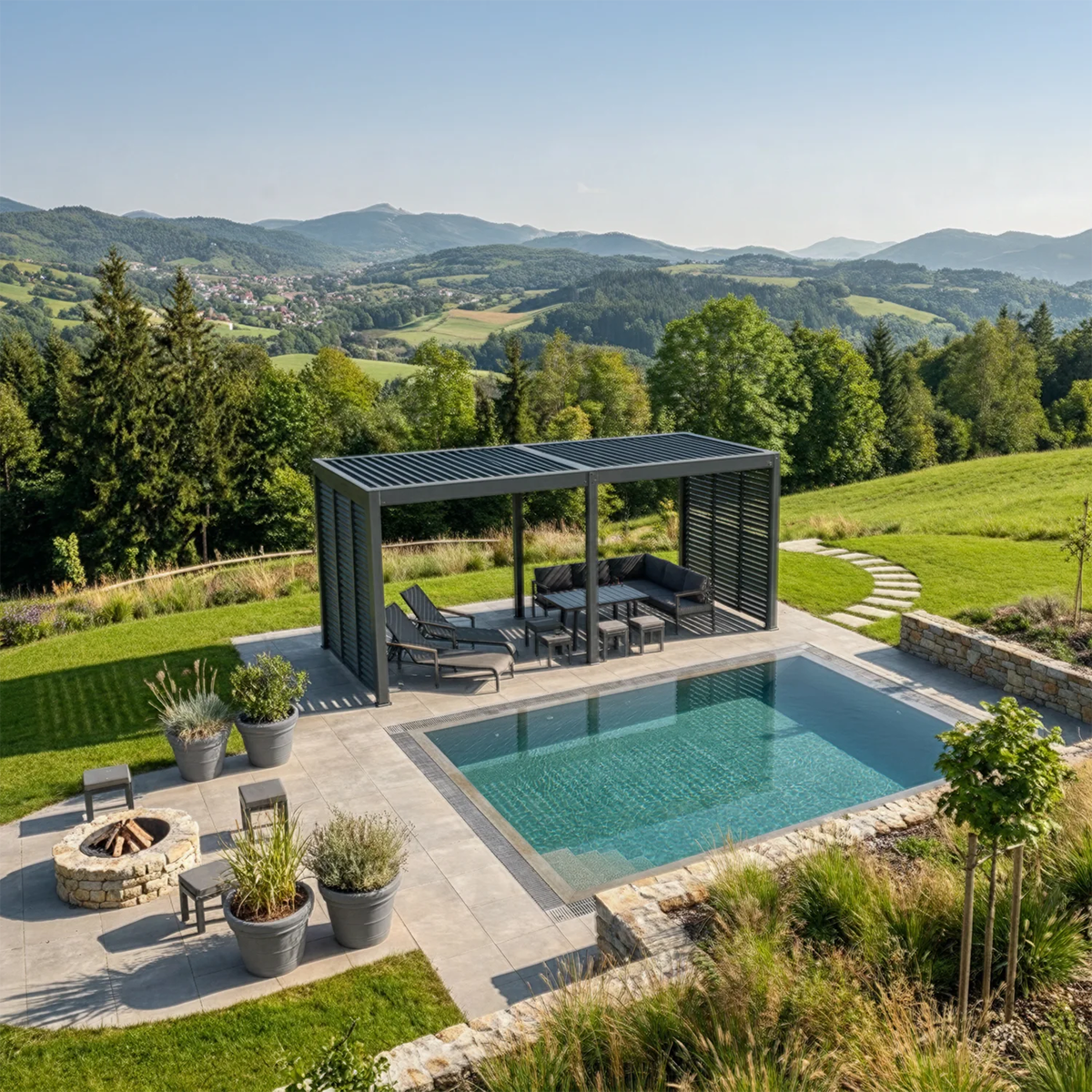 Zadaszenie tarasowe PERARA ECO 3x6m antracyt