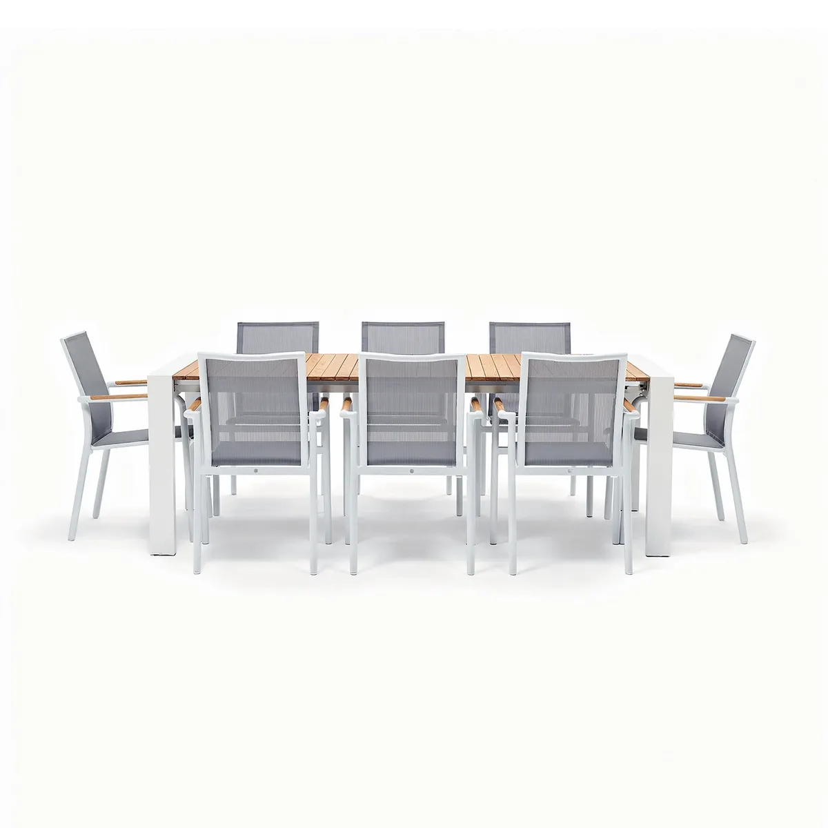 Zestaw jadalniany RIALTO 265-332 + 8x SOLLER TEAK antracyt 1966 OUTLET (1)