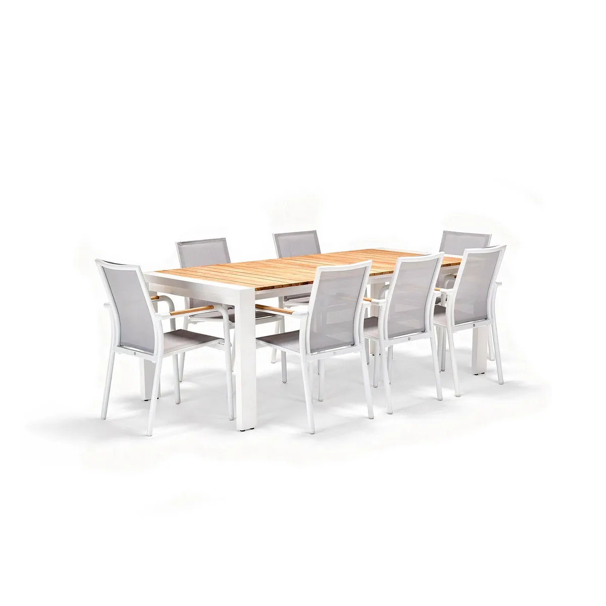 Zestaw jadalniany RIALTO 265-332 + 8x SOLLER TEAK antracyt 1966 OUTLET (1)