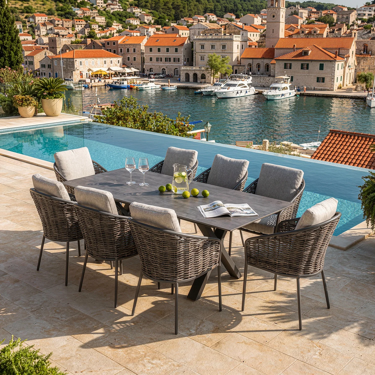 Zestaw jadalniany RIALTO 265-332 + 8x krzesło ELLA I 1908 OUTLET