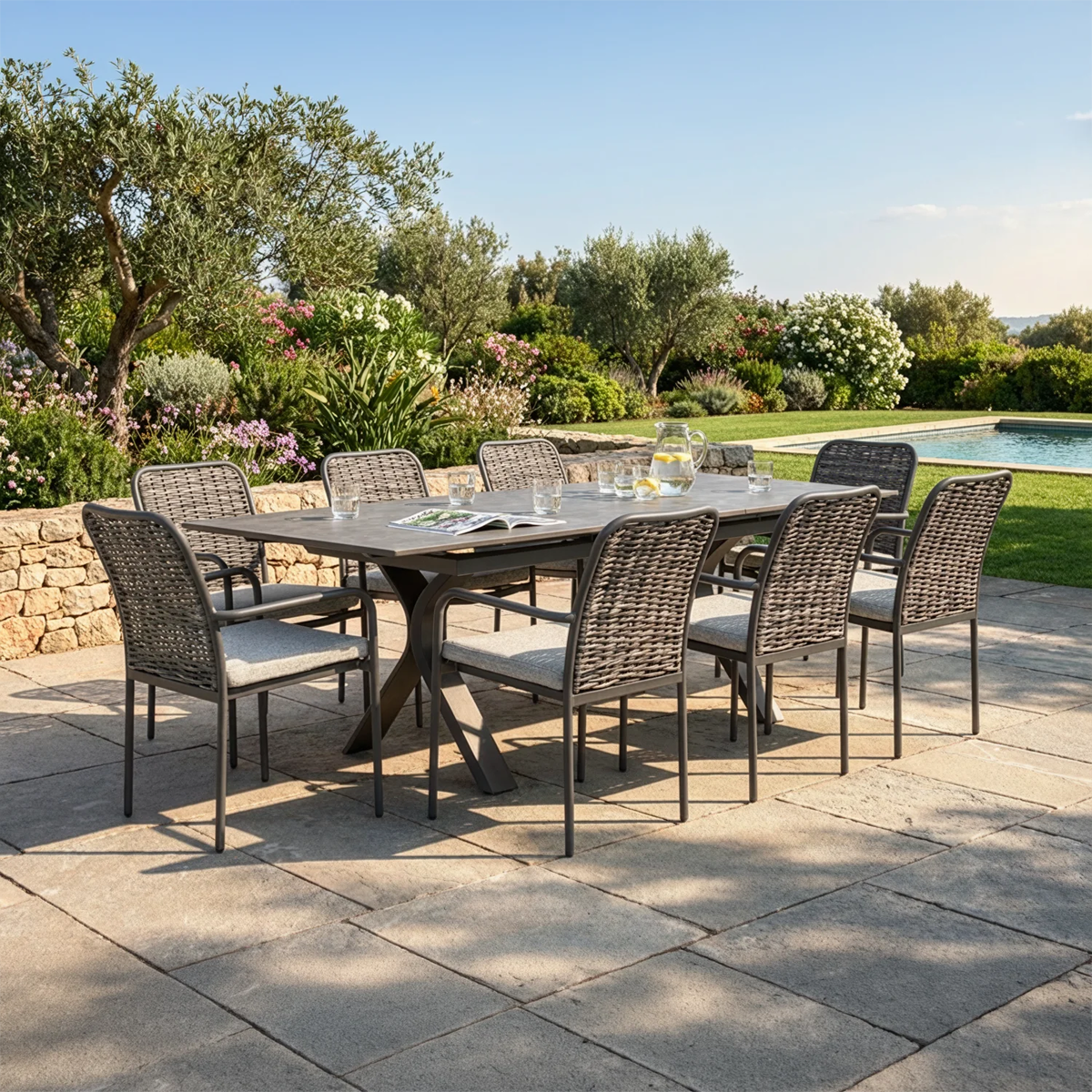 Zestaw jadalniany RIALTO 265-332 + 8x krzesło ELLA III 1906 OUTLET