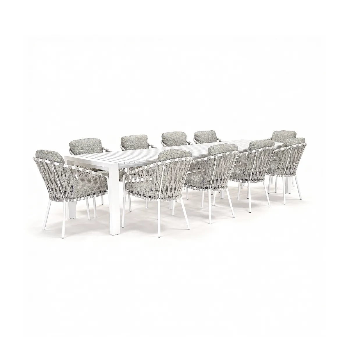 Zestaw jadalniany RIALTO 265 cm TEAK + 10x NAPPA antracyt 1632 OUTLET (1)
