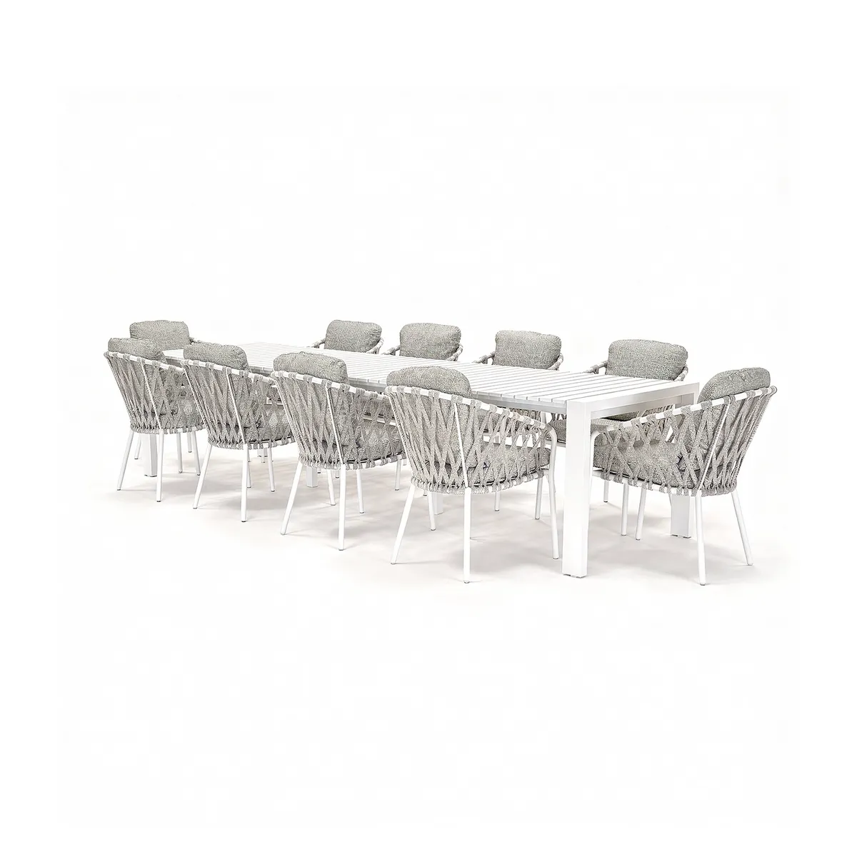 Zestaw jadalniany RIALTO 265 cm TEAK + 10x NAPPA antracyt 1632 OUTLET (1)