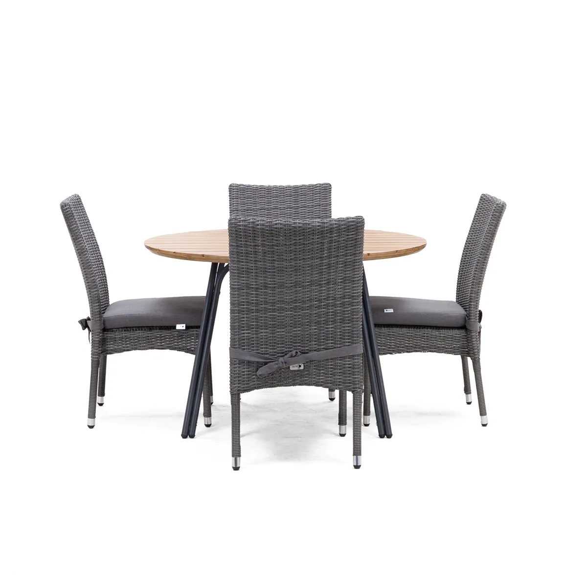 Zestaw jadalniany SIMI 180cm eukaliptus + 6x STRATO szary 1961 OUTLET