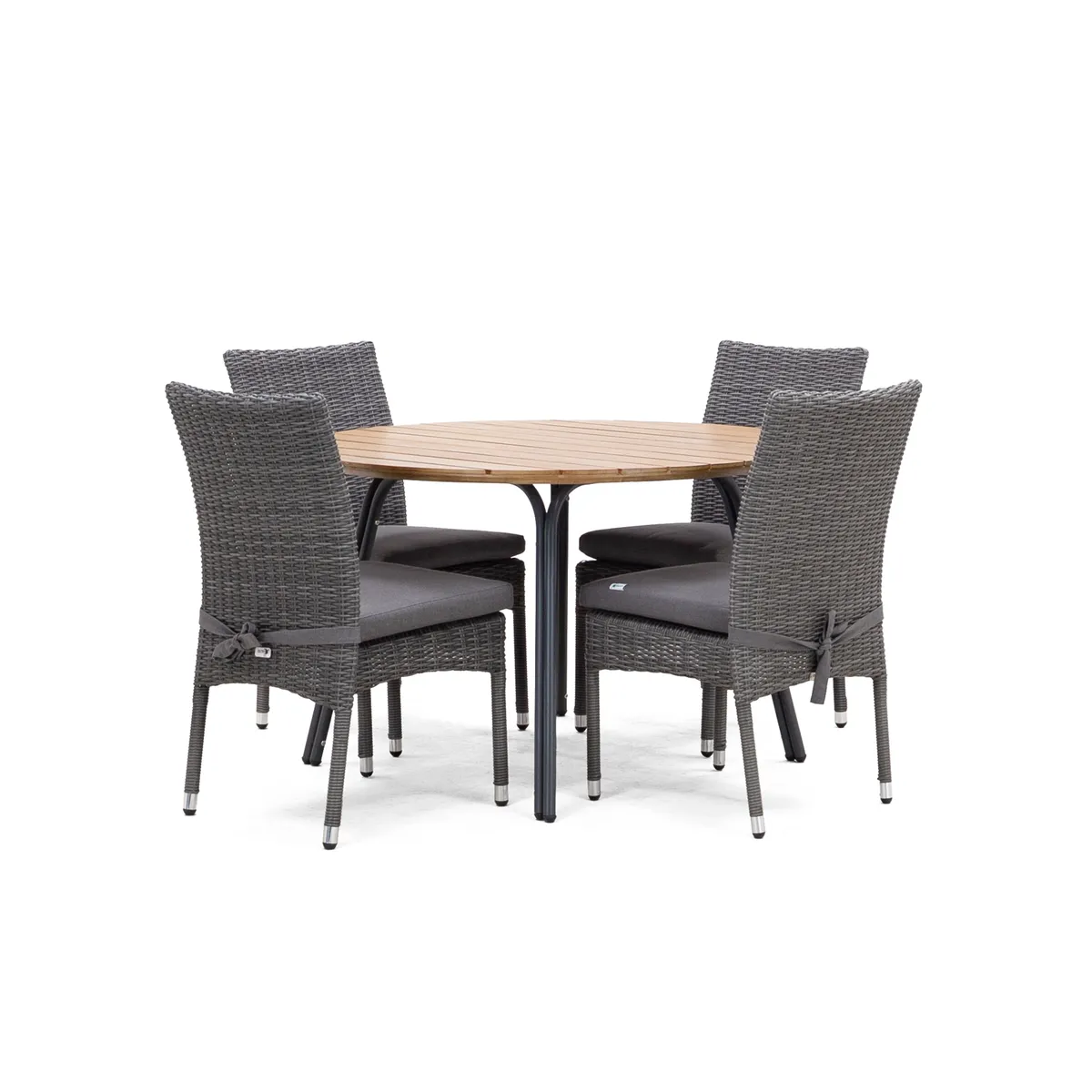 Zestaw jadalniany SIMI 180cm eukaliptus + 6x STRATO szary 1961 OUTLET