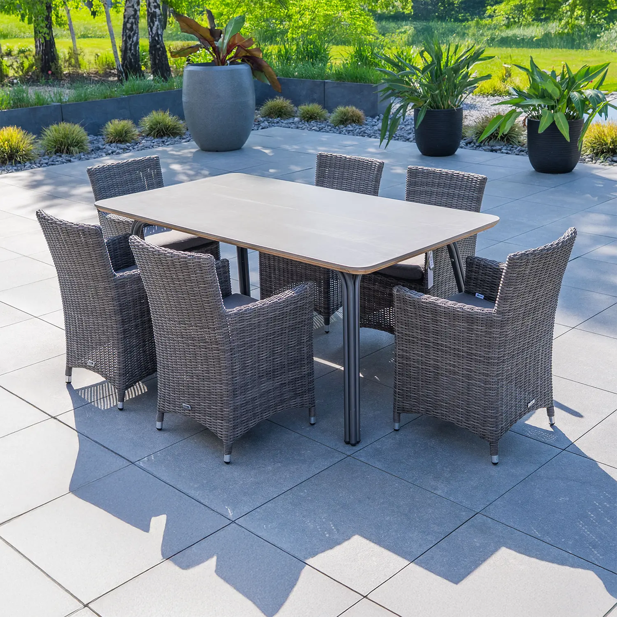 Zestaw jadalniany SIMI - AMANDA szary 1737 OUTLET