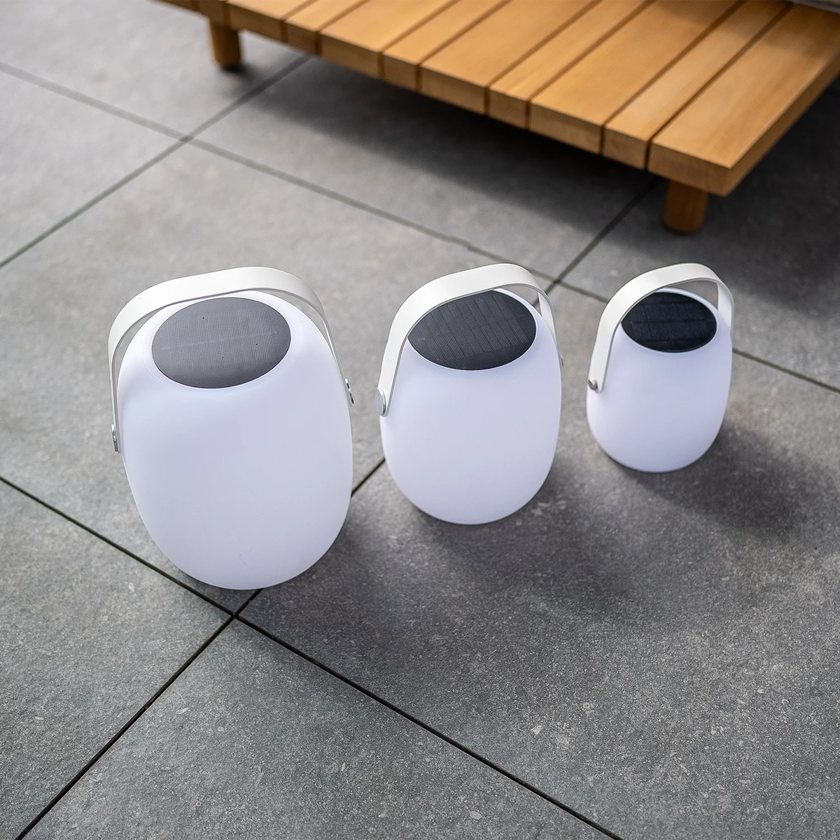 Zestaw lamp ogrodowych Charlie Biały 1843 OUTLET