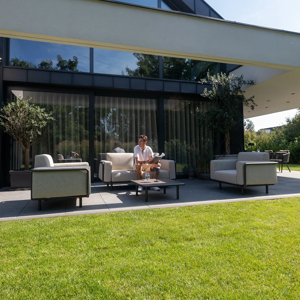 Zestaw mebli ogrodowych AURA Antracyt OUTLET 