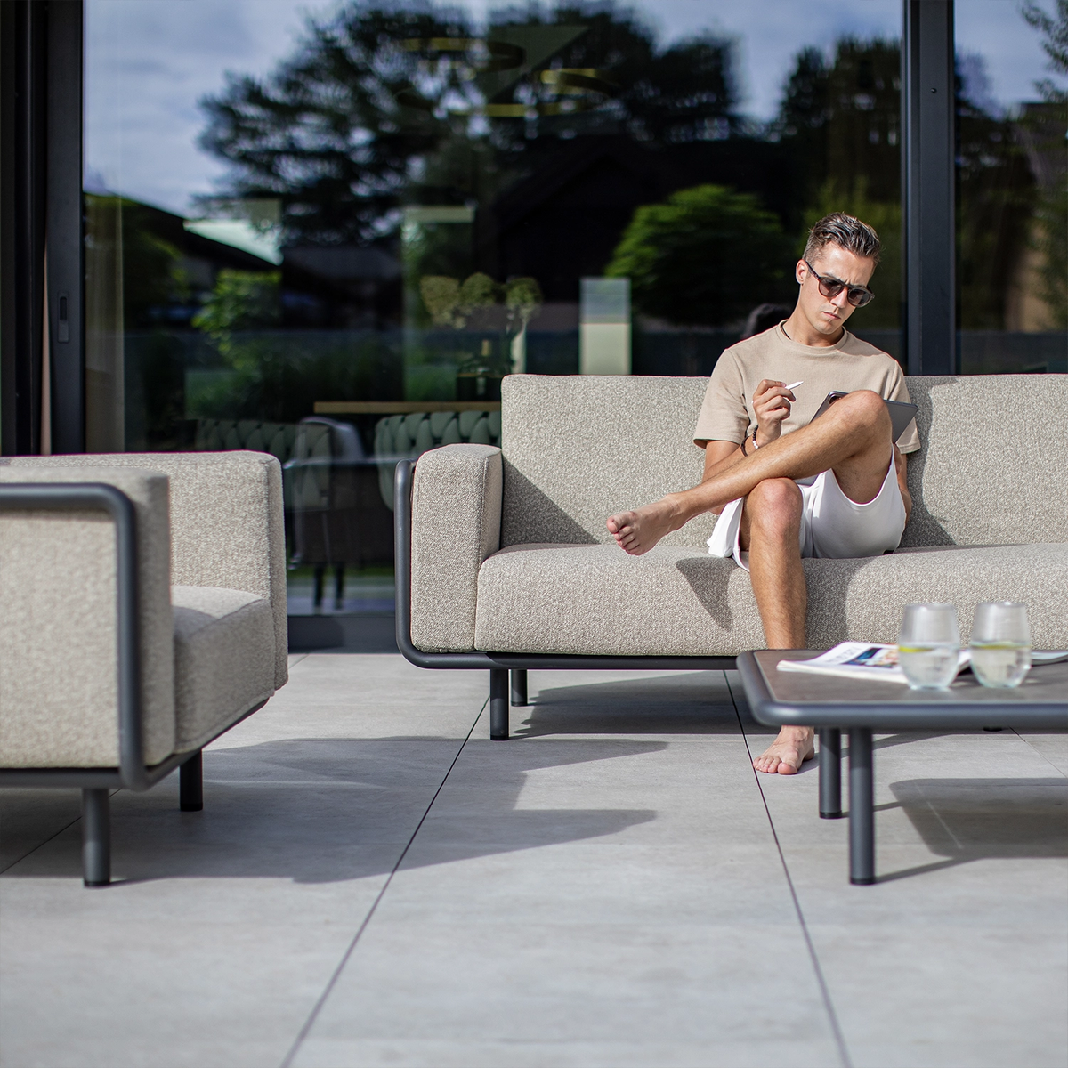 Zestaw mebli ogrodowych AURA II Antracyt