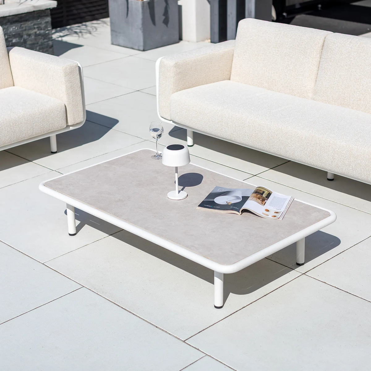 Zestaw mebli ogrodowych AURA II Biały