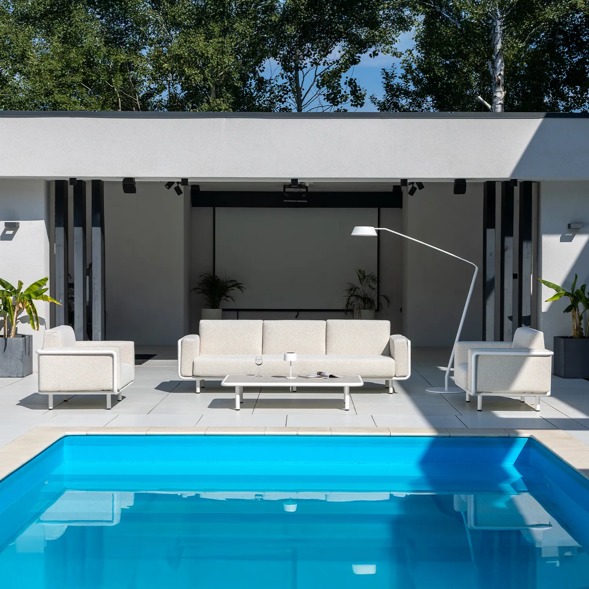 Zestaw mebli ogrodowych AURA II Biały