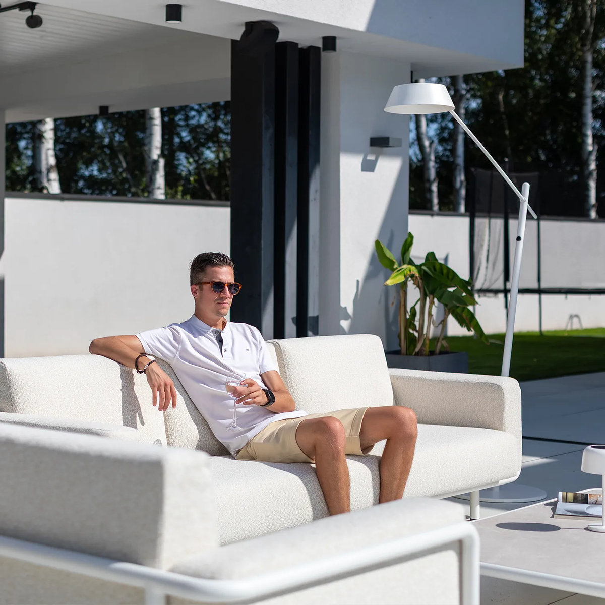 Zestaw mebli ogrodowych AURA II Biały