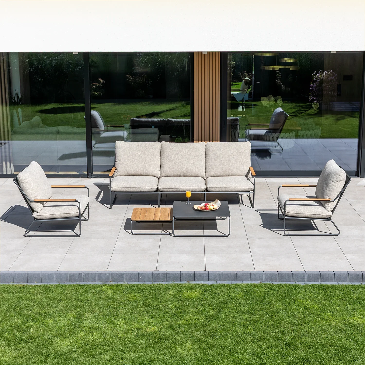 Zestaw mebli ogrodowych BLOOM antracyt