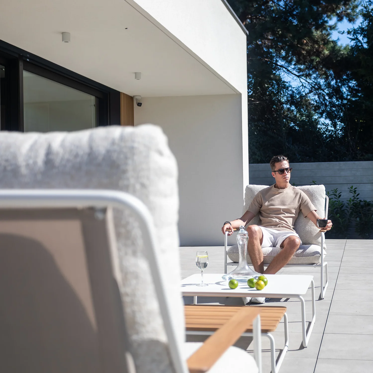 Zestaw mebli ogrodowych BLOOM biały