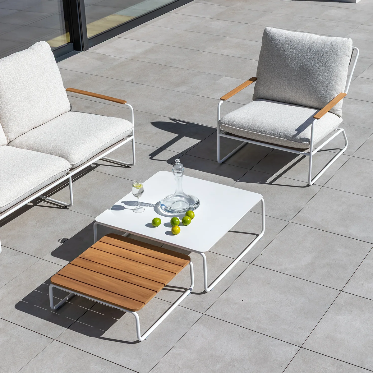 Zestaw mebli ogrodowych BLOOM biały