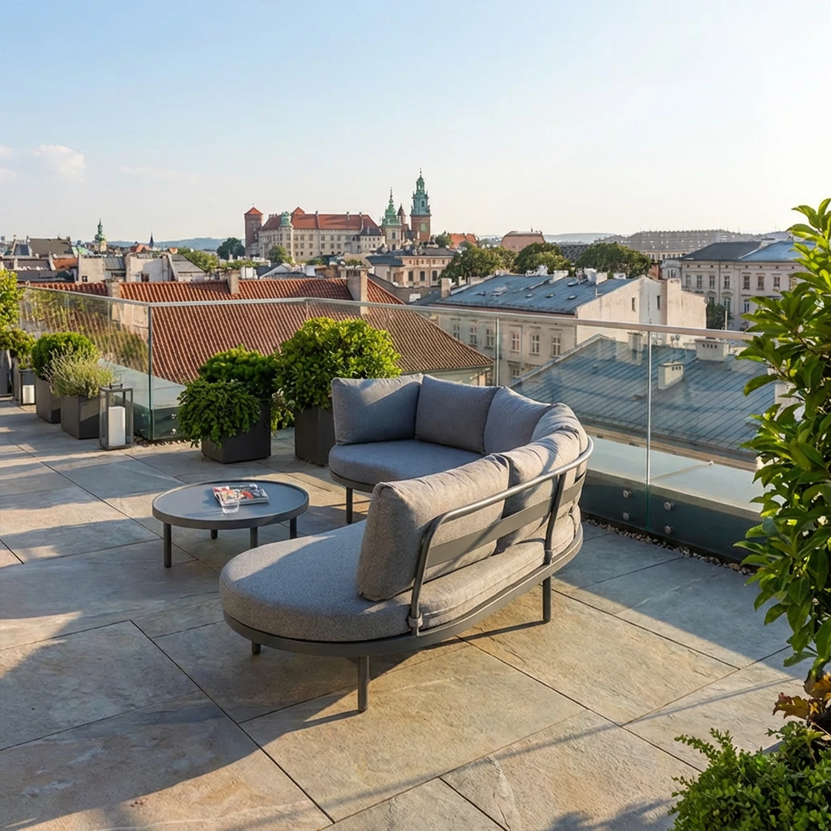 Zestaw mebli ogrodowych CLOUDY antracyt