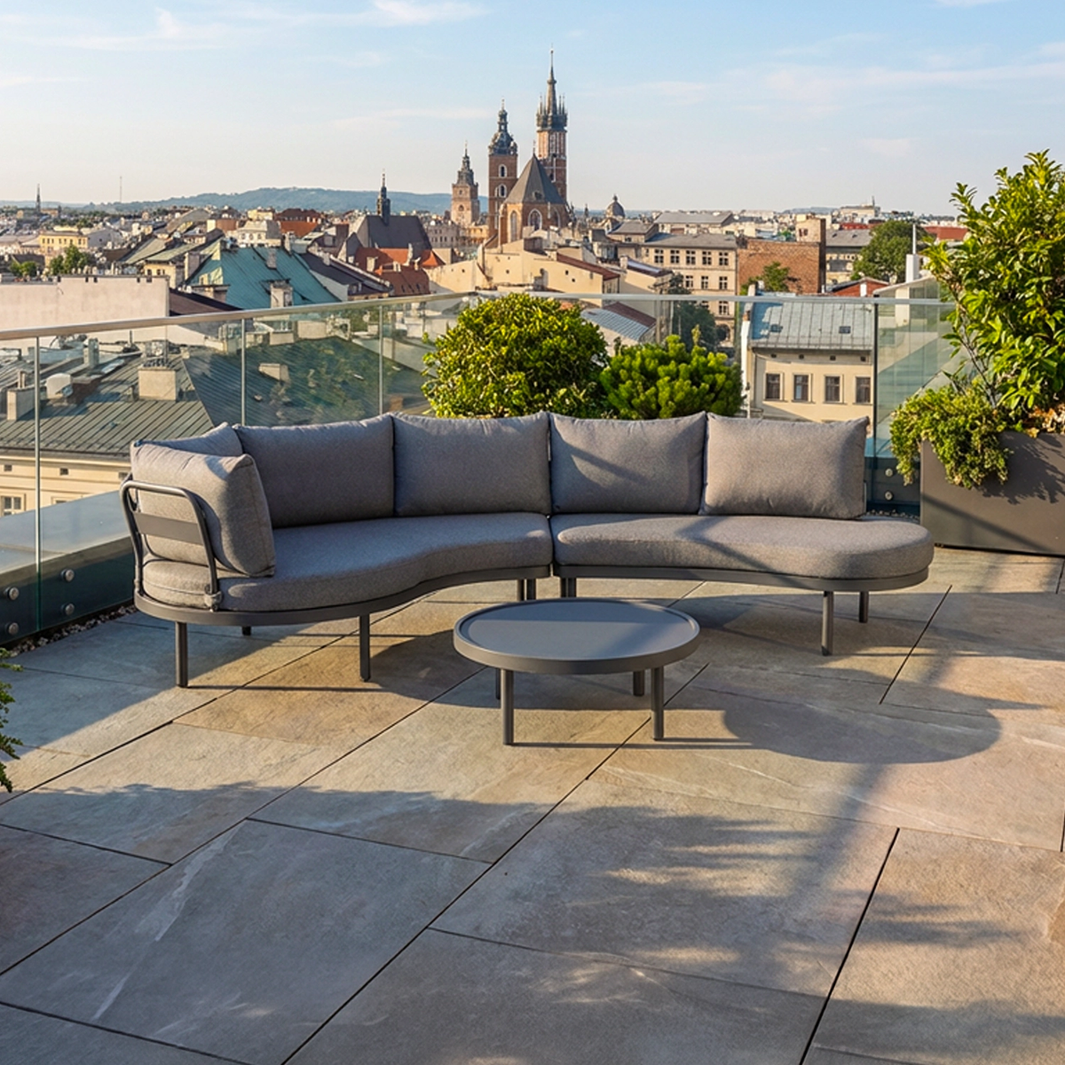 Zestaw mebli ogrodowych CLOUDY antracyt