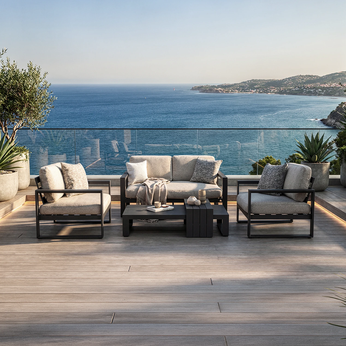 Zestaw mebli ogrodowych COSTA I antracyt