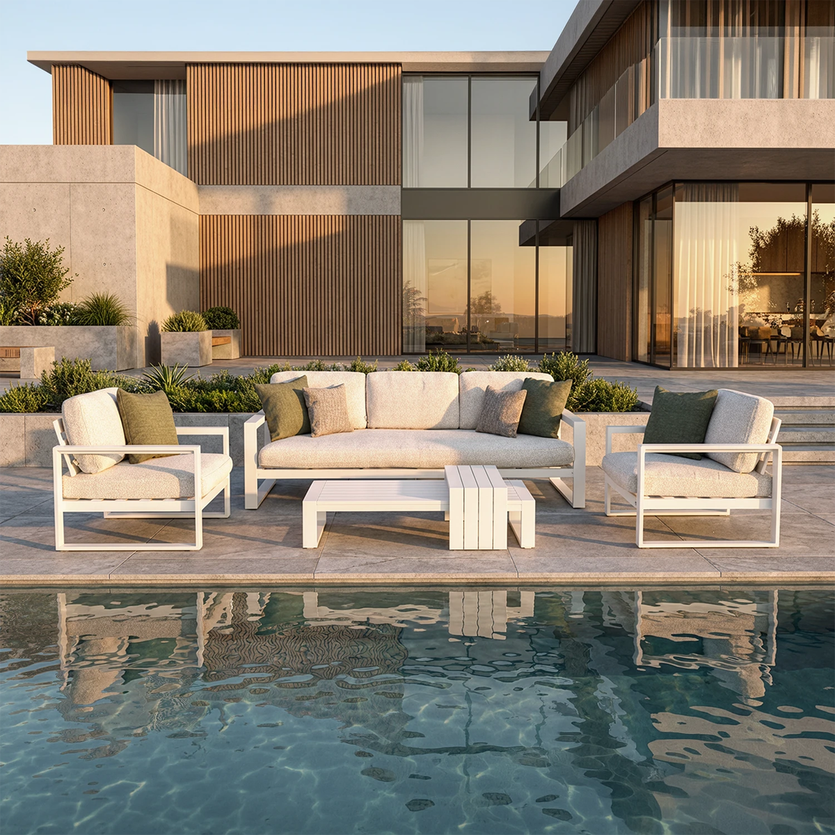 Zestaw mebli ogrodowych COSTA II biały