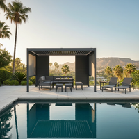 Elektryczna pergola tarasowa PRIME ECO z oświetleniem LED 3x4m