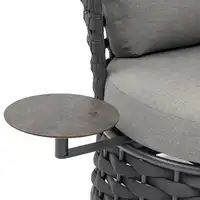 Fotel ogrodowy ze stolikiem bocznym NOBLE antracyt