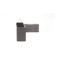 Kuchnia BBQ TEIDE 6-elementowa z podwójną lodówką, zlewozmywakiem, elementem narożnym, szafką z szufladami i szafką podwójną kaszmir 1938 OUTLET (1)