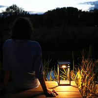 Lampa solarna EMMA mokka 15x15x28cm