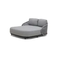 Leżanka dwuosobowa WAVE biała 1959 OUTLET (1)
