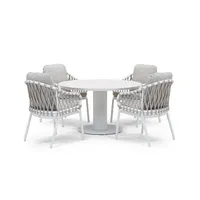 Meble ogrodowe LUGO + 4x fotel TOUCH mokka 1945 OUTLET (1)