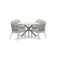 Meble ogrodowe LUGO + 4x krzesło TOUCH antracyt 1944 OUTLET (1)