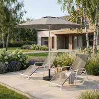 Parasol MAROCCO 4x4m szary + baza 200kg szara 1457 OUTLET (1)