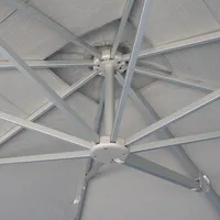 Parasol MONACO 3,5x3,5m szary + baza 128kg szara 1456 OUTLET (1)