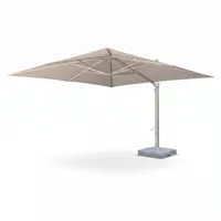 Parasol MONACO 3,5x3,5m szary + baza 128kg szara 1456 OUTLET (1)