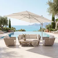 Parasol MONACO 3x3m antracyt + baza 100kg czarna 1455 OUTLET (1)
