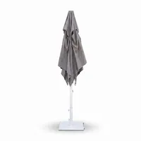 Parasol SANTORINI Ø2,5m szary + baza 25kg szara 1458 OUTLET (1)