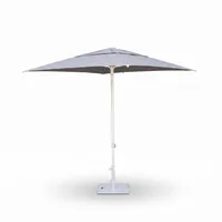 Parasol SANTORINI Ø2,5m szary + baza 25kg szara 1458 OUTLET (1)