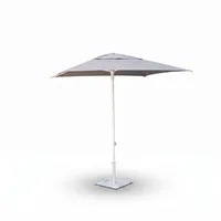 Parasol SANTORINI Ø2,5m szary + baza 25kg szara 1458 OUTLET (1)