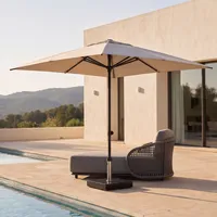 Parasol ogrodowy ​​​​​​ZENITH 2m x 2m mokka (1)