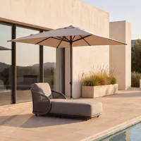 Parasol ogrodowy ​​​​​​ZENITH 2m x 2m mokka (1)
