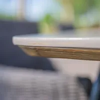 Stół SIMI 180cm stone + 6x fotel AMANDA szary 1735 OUTLET