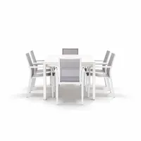 Zestaw jadalniany RIALTO 217-268 + 8x SOLLER TEAK biały 1884 OUTLET (1)