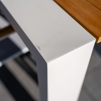 Zestaw jadalniany RIALTO 217-268 + 8x SOLLER TEAK biały 1884 OUTLET