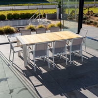 Zestaw jadalniany RIALTO 217-268 + 8x SOLLER TEAK biały 1884 OUTLET